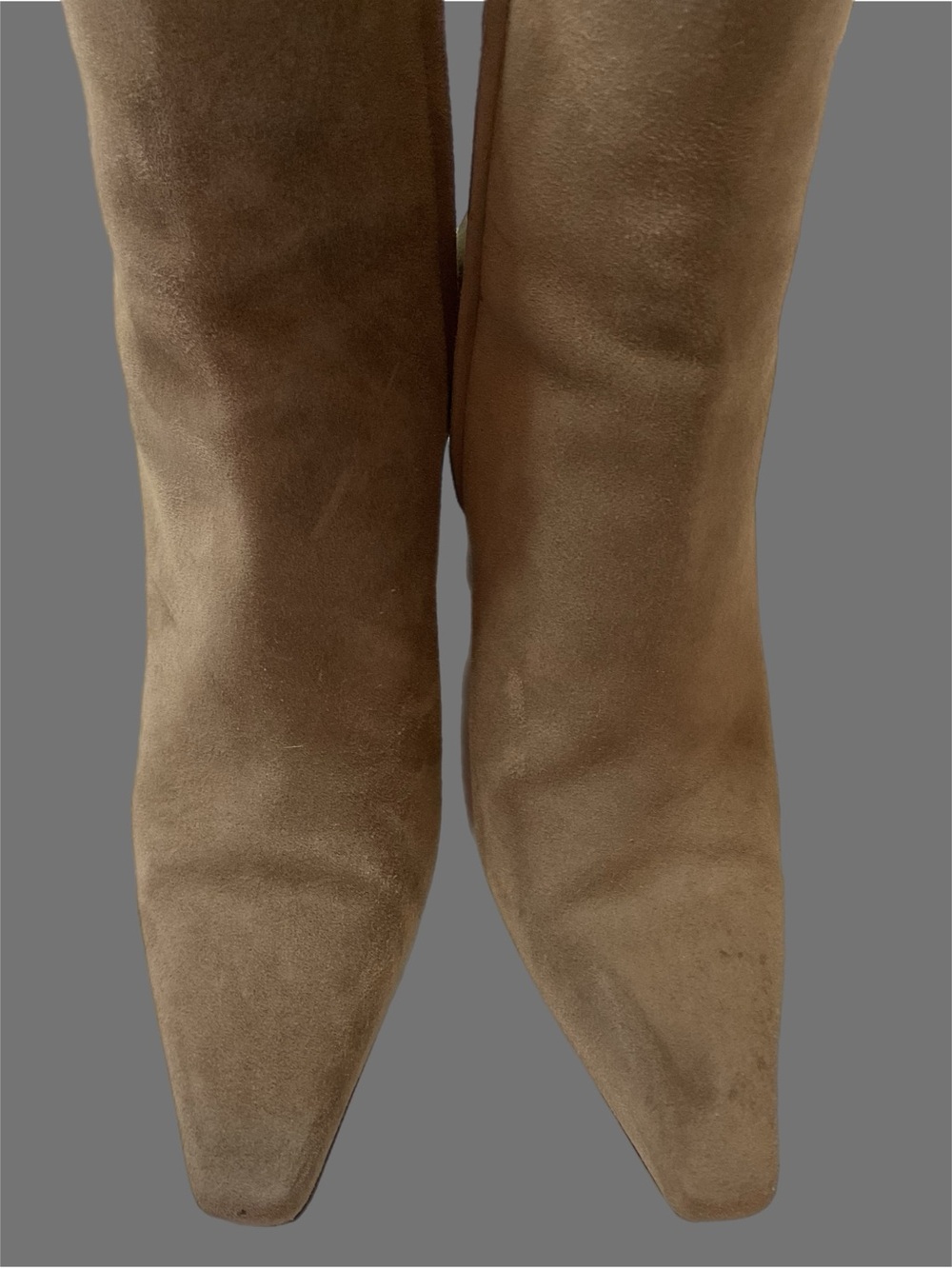 Authentic Jimmy Choo ZADIE Tan Boots EU 38/8US Designer Block Heels Mid Calf - Picture 4 of 16